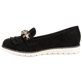Lucky Shoes Mocasines con Adornos negro 5