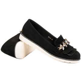 Lucky Shoes Mocasines con Adornos negro 6