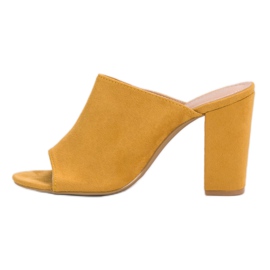 Laura Mode Zapatillas de gamuza en una barra amarillo 4