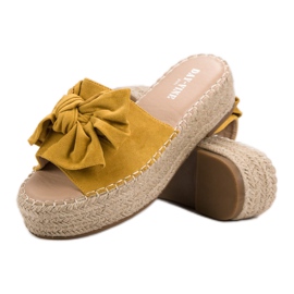 Pantuflas Alpargatas En La Plataforma amarillo 6