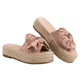 Pantuflas Alpargatas En La Plataforma rosado 6