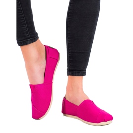 SHELOVET Slipons rosas clásicos rosado 2