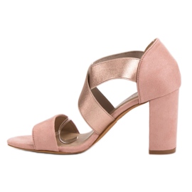 Super Mode Sandalias de tacón rosa rosado 3