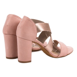 Super Mode Sandalias de tacón rosa rosado 4
