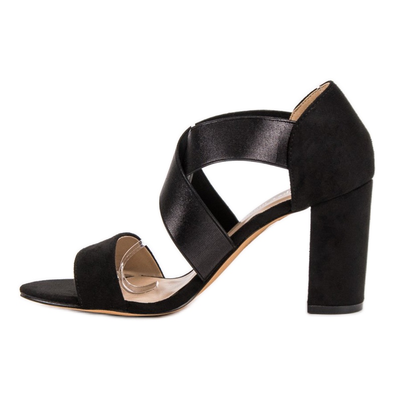 Super Mode Sandalias de tacón negras negro 1