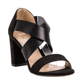 Super Mode Sandalias de tacón negras negro 6
