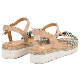 Ch. Creation Sandalias de alpargatas de moda marrón 5