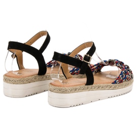 Ch. Creation Sandalias de alpargatas de moda negro 5