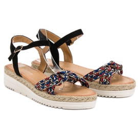 Ch. Creation Sandalias de alpargatas de moda negro 6