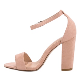 Ch. Creation Sandalias rosadas en una barra rosado 4