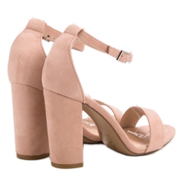 Ch. Creation Sandalias rosadas en una barra rosado 5