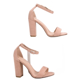 Ch. Creation Sandalias rosadas en una barra rosado 6