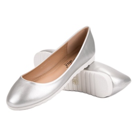 Yes Mile Bailarinas plateadas clásicas gris 6