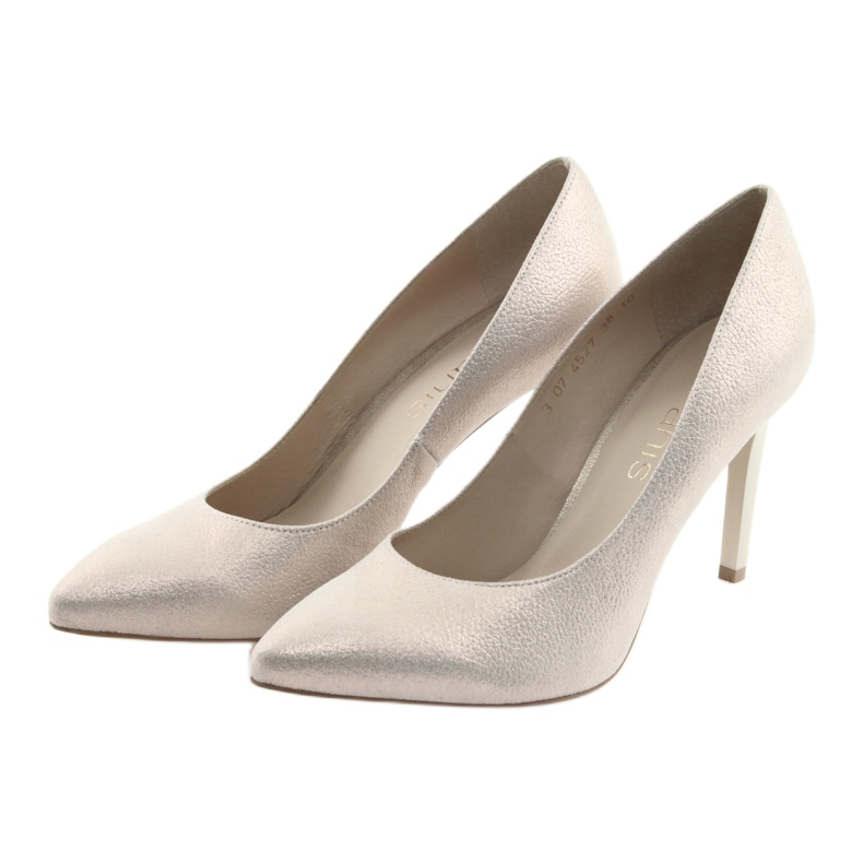 Zapato de salón mujer piel dorado Anis 4527 3