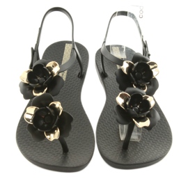 Sandalias ipanema zapatos de mujer con flores 82662 negro amarillo 4