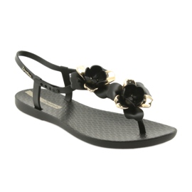 Sandalias ipanema zapatos de mujer con flores 82662 negro amarillo 1