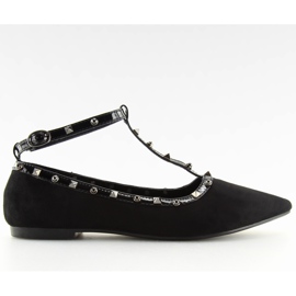 Bailarinas con tachuelas negras 127-13 Negro II-GAT 1