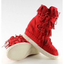 Zapatillas de ante con flecos BL-10 Red II-GAT rojo 2