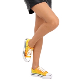 Amarillo XL19P Zapatillas amarillas petrol dorado 3