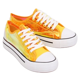 Amarillo XL19P Zapatillas amarillas petrol dorado 2