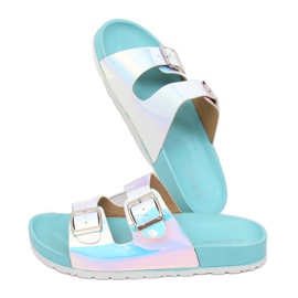Azul BG28P Pantuflas azul petróleo 3