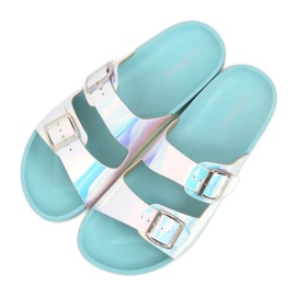 Azul BG28P Pantuflas azul petróleo 2