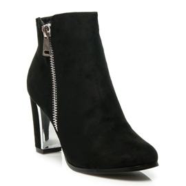 Ch. Creation Zapatos cómodos de tacón alto negro 4