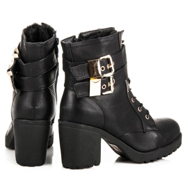 Botas cómodas con piel negro 4