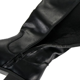 Bella Star Botas con cadena negro 5