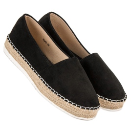 Small Swan Alpargatas de ante negras negro 4