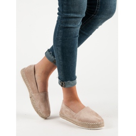 Small Swan Alpargatas de ante beige 3