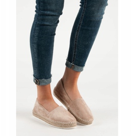 Small Swan Alpargatas de ante beige 2