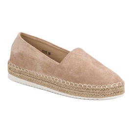 Small Swan Alpargatas de ante beige 5