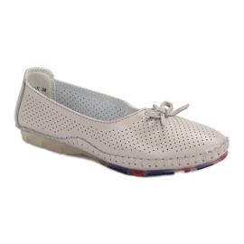 Bailarinas VINCEZA de piel calada gris 2
