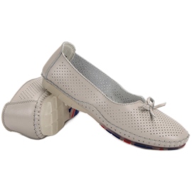 Bailarinas VINCEZA de piel calada gris 4