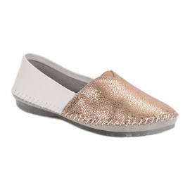 Slipons de piel VINCEZA blanco amarillo 4