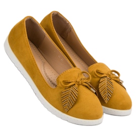 Comer Bailarinas De Ante Mostaza amarillo 2