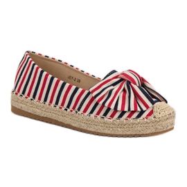 Alpargatas Rayas multicolor rojo 3
