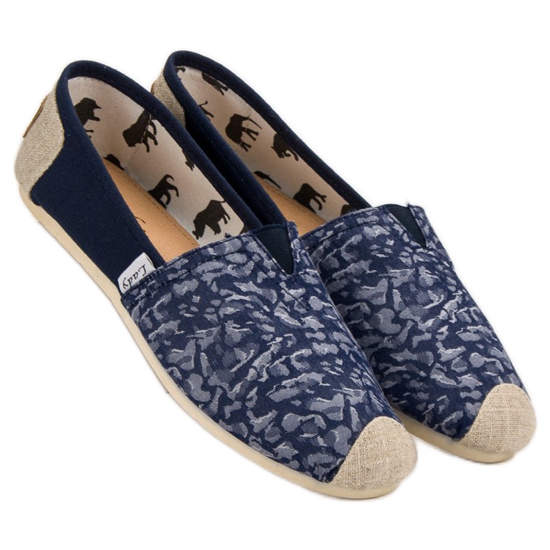 L. Day Slipons azules negro 2