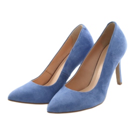 Zapatos de salón con tacón de aguja zapatos de mujer Edeo 3313 azul 3 Zapatos de salón con tacón de aguja zapatos de mujer Edeo 3313 azul 3