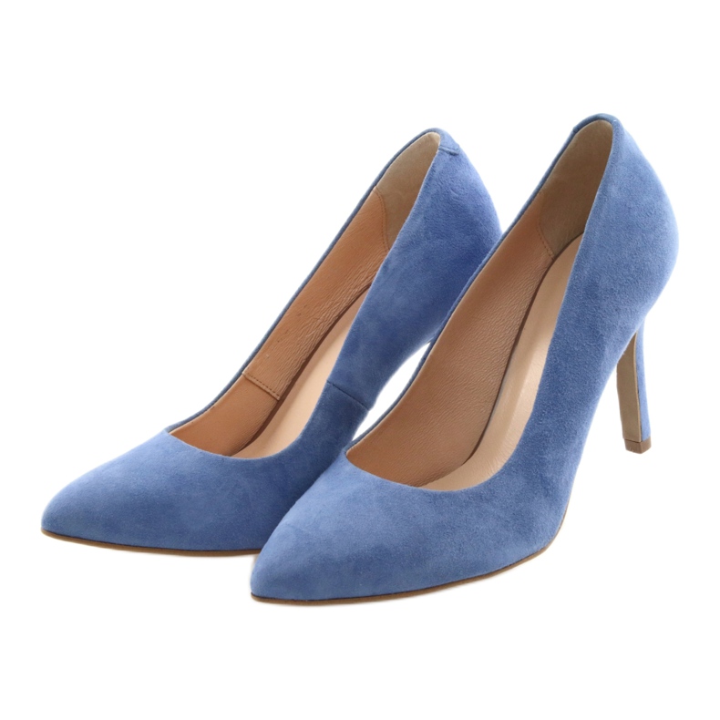 Zapatos de salón con tacón de aguja zapatos de mujer Edeo 3313 azul 3 Zapatos de salón con tacón de aguja zapatos de mujer Edeo 3313 azul 3