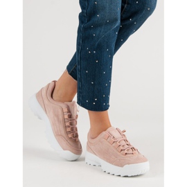 Zapatillas en la plataforma rosado 1