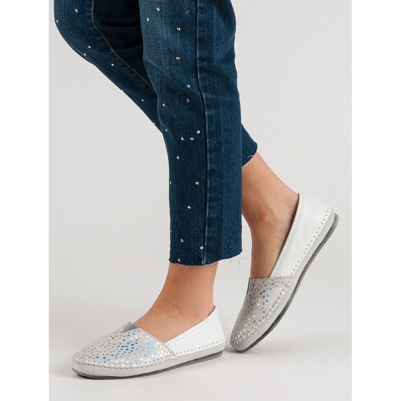 Filippo Zapatillas slip-on de cuero blancas blanco 1