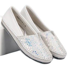 Filippo Zapatillas slip-on de cuero blancas blanco 5