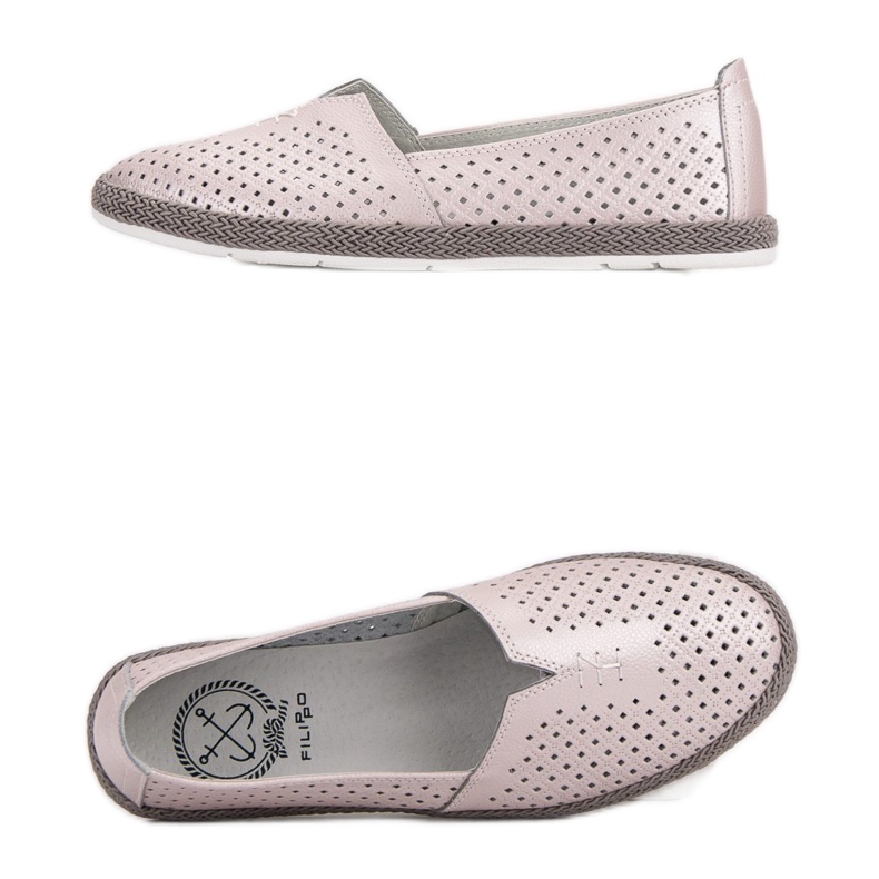 Zapatillas de piel sin cordones VINCEZA rosado 2 Zapatillas de piel sin cordones VINCEZA rosado 2