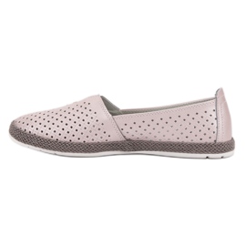 Zapatillas de piel sin cordones VINCEZA rosado 4