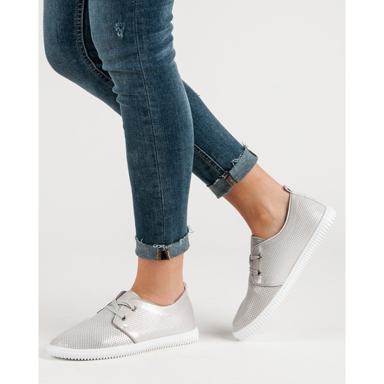 Super Mode Zapatos grises clásicos 1 Super Mode Zapatos grises clásicos 1