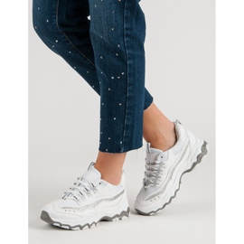 Zapatillas con purpurina blanco 1