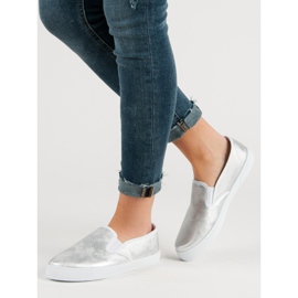 Slipons de plata gris 1