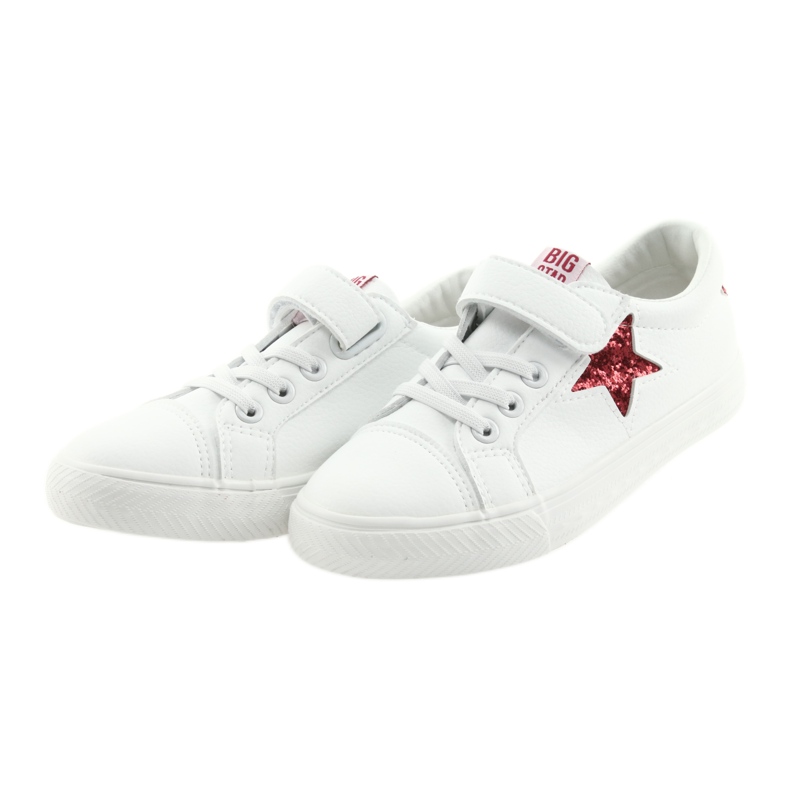 Zapatillas Big Star Velcro estrella 374102 blanco rojo 3